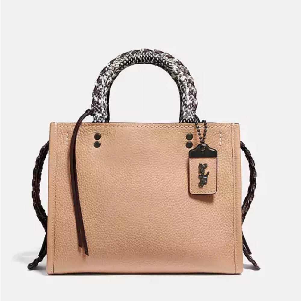✨ Coach Rogue 25 With Whipstitch & Snakeskin Detail✨
